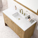 Hudson 48" Single Vanity in Light Natural Oak With White Zeus Top