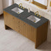 Hudson 60 Double Vanity Honey Oak in Parisien Bleu Silestone Top