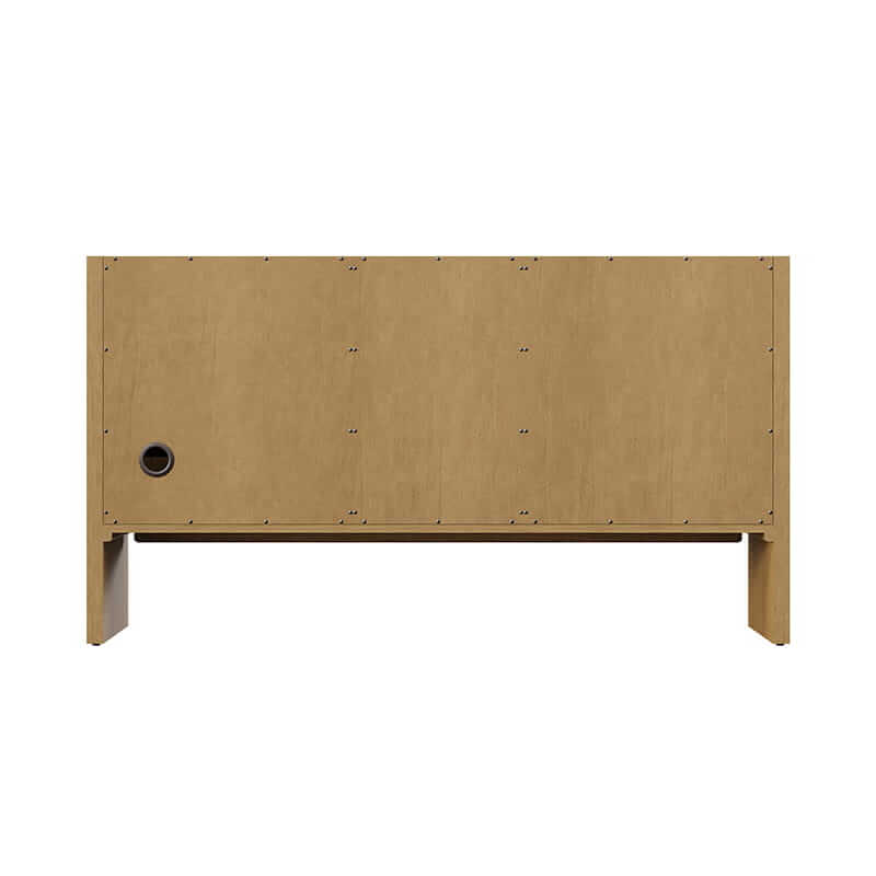 Hudson 60" Double Vanity in Light Natural Oak Back View