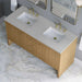 Hudson 60" Double Vanity in Light Natural Oak With Siberian Silestone Top