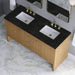 Hudson 60 Double Vanity Natural Oak in Phantome Eclos Top