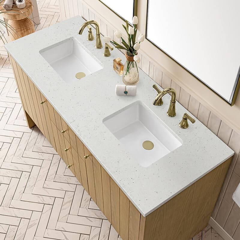 Hudson 60" Double Vanity With Lime Delight Top