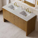 Hudson 60 inch Double Vanity Honey Oak in Lime Delight Silestone Top