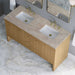 Hudson 60 Inch Double Vanity in Light Natural Oak With Tajnar Eclos Top