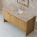 Hudson 60 Single Vanity Natural Oak in Tajnar Eclos Top