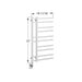 ICO Bath 19.5 x 37 Inch Trento Electric Plug in Towel Warmer Dimensions
