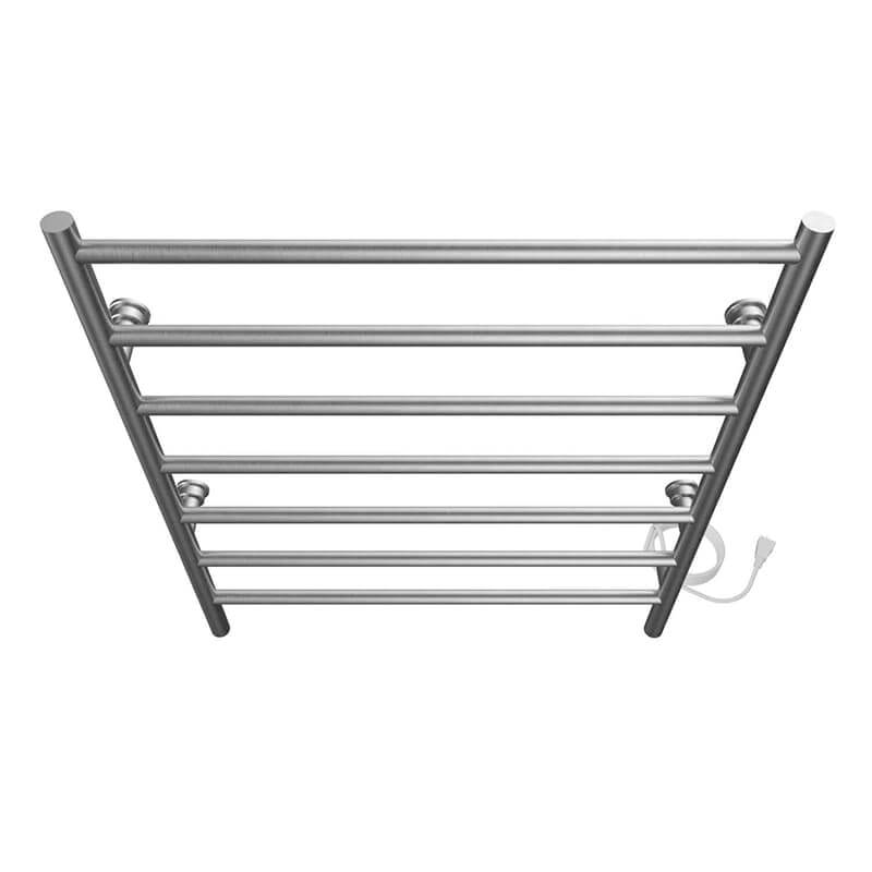 ICO Bath 24" x 27" Linear Towel Warmer in Brushed Nickel Plug in Top View