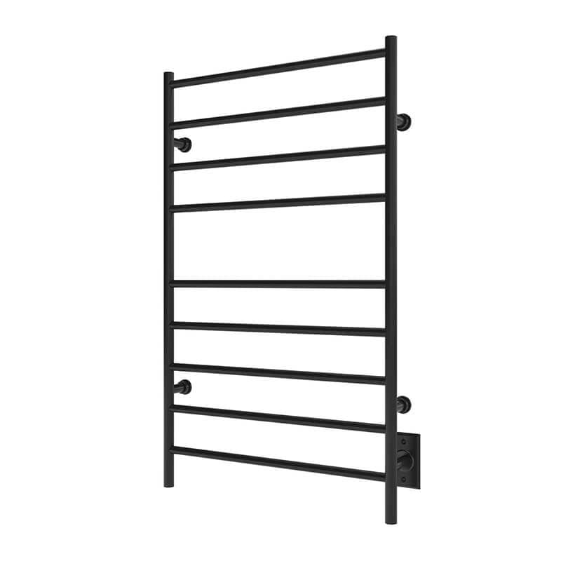 ICO Bath 24" x 40" Linear Towel Warmer in Matte Black Hardwired Side View