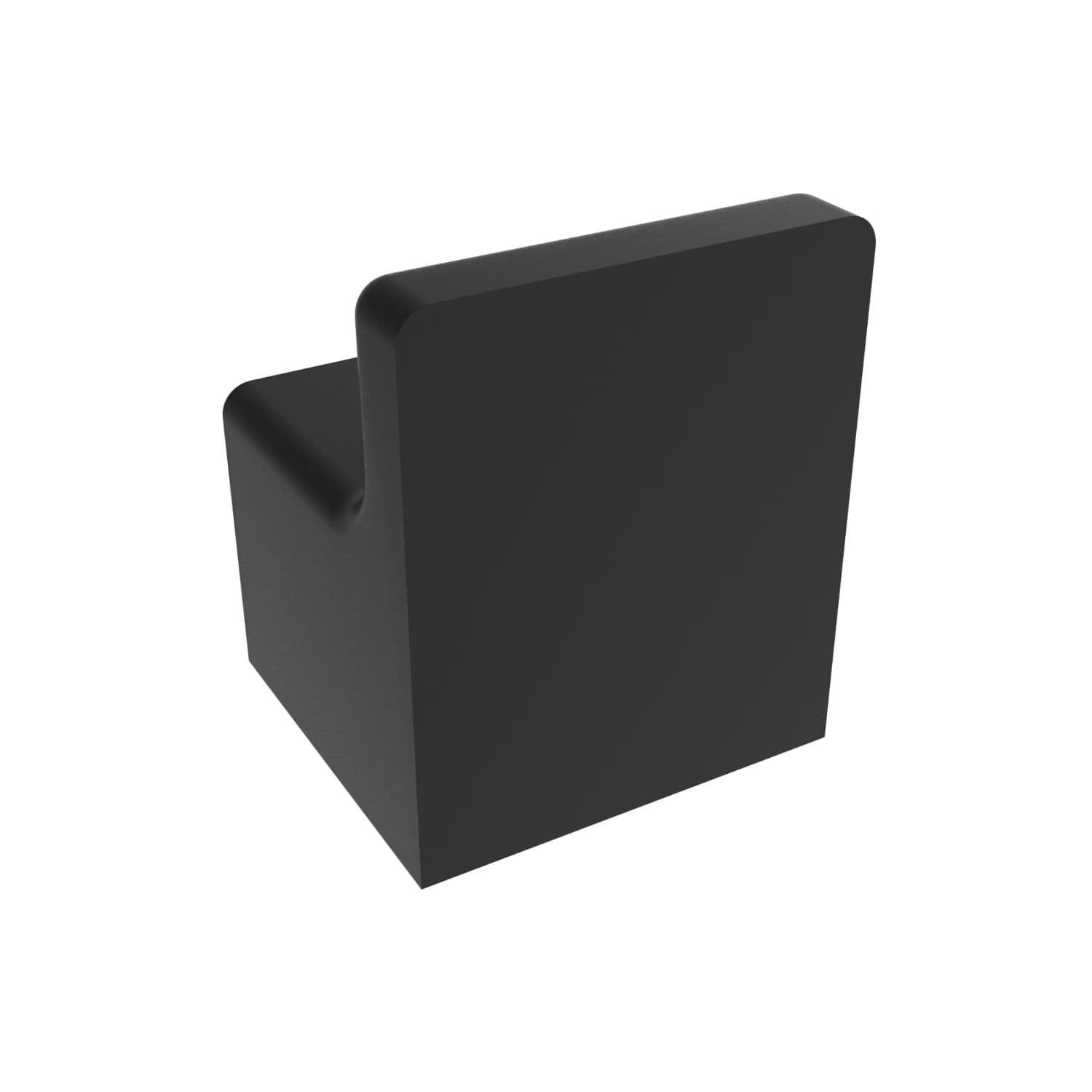 ICO Bath Cinder Compact Towel Hook in Matte Black