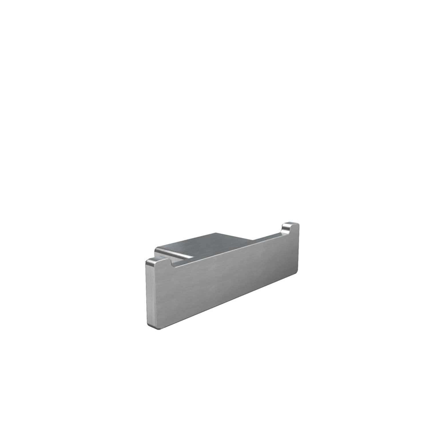 ICO Bath Cinder Double Towel Hook in Brushed Nickel