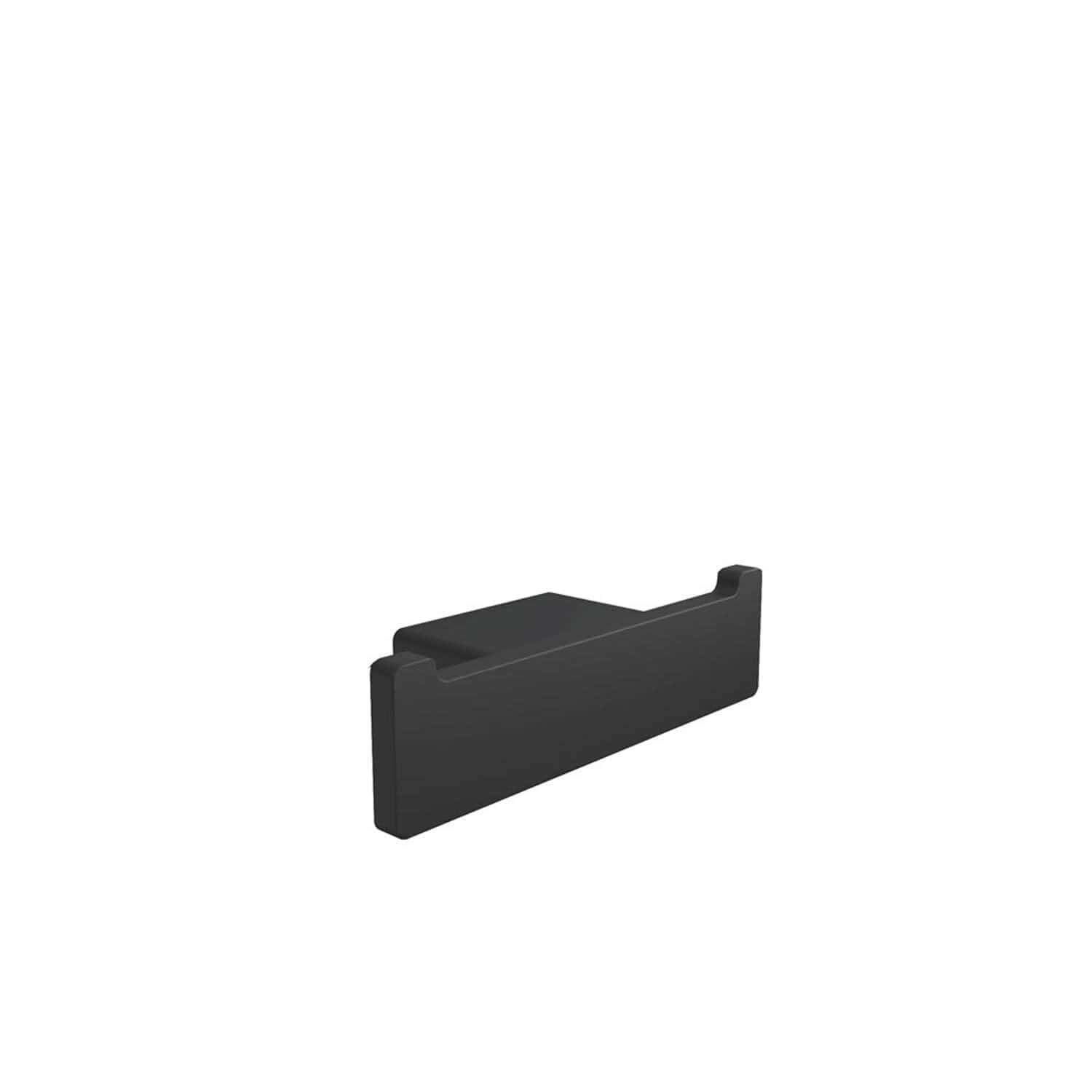 ICO Bath Cinder Double Towel Hook in Matte Black