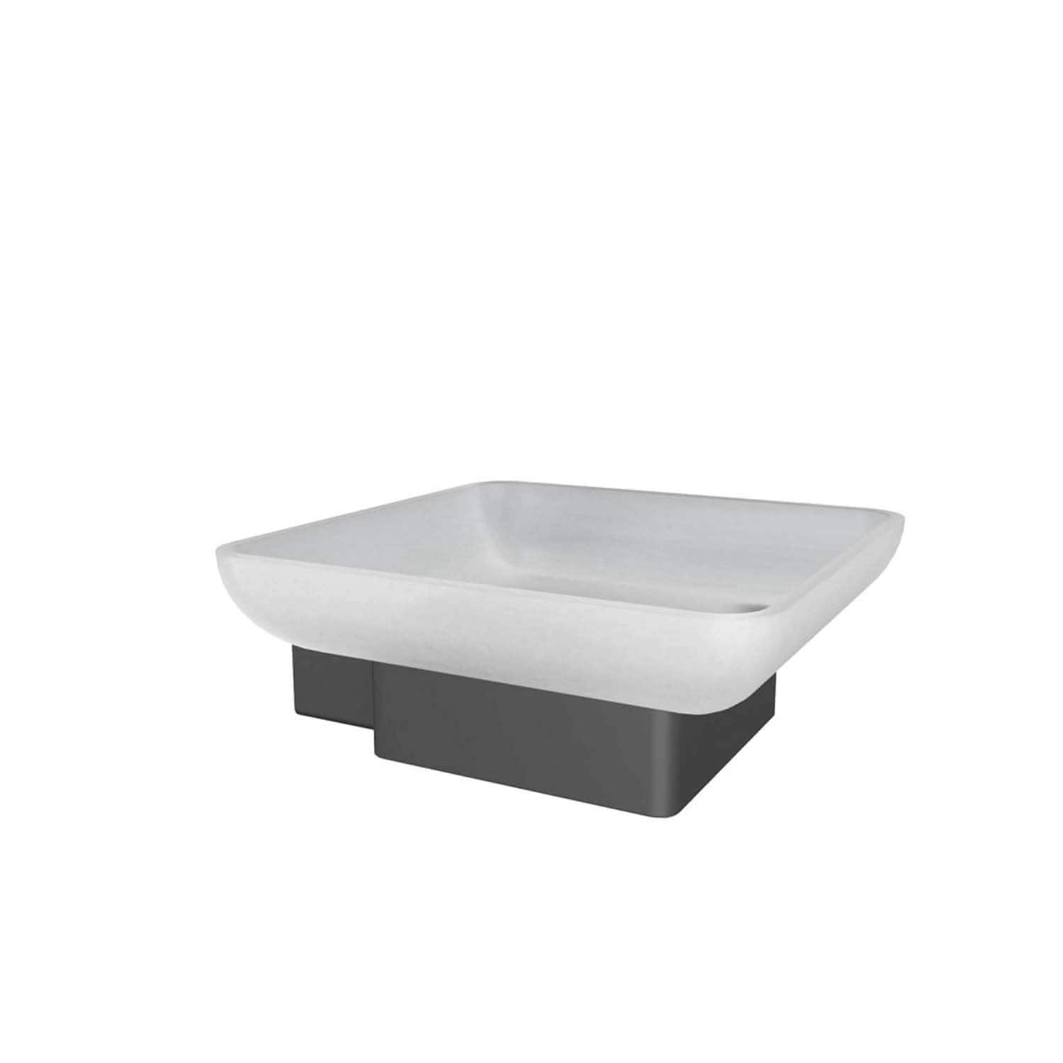 ICO Bath Cinder Soap Dish Holder in Matte Black