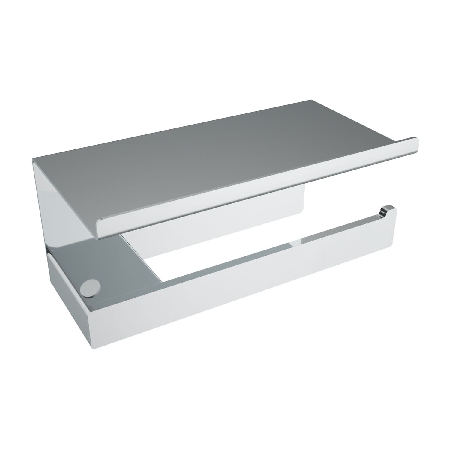 ICO Bath Cinder Toilet Paper Holder with Shelf in Chrome