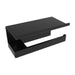 ICO Bath Cinder Toilet Paper Holder with Shelf in Matte Black