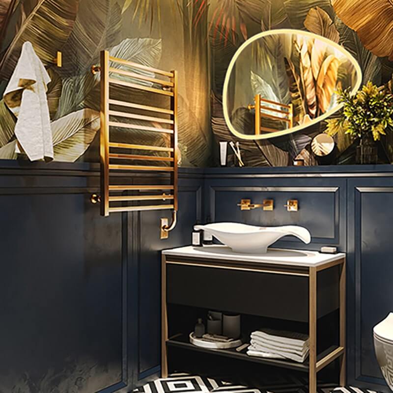 ICO Bath Felix 32 x 22 LED Mirror Corner View Lifestyle