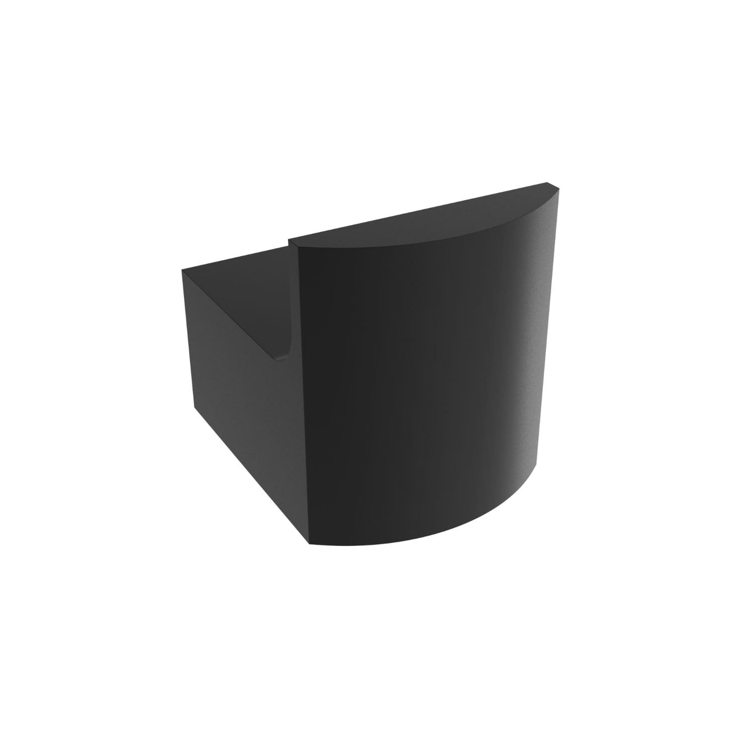 ICO Bath Flow Compact Towel Hook in Matte Black