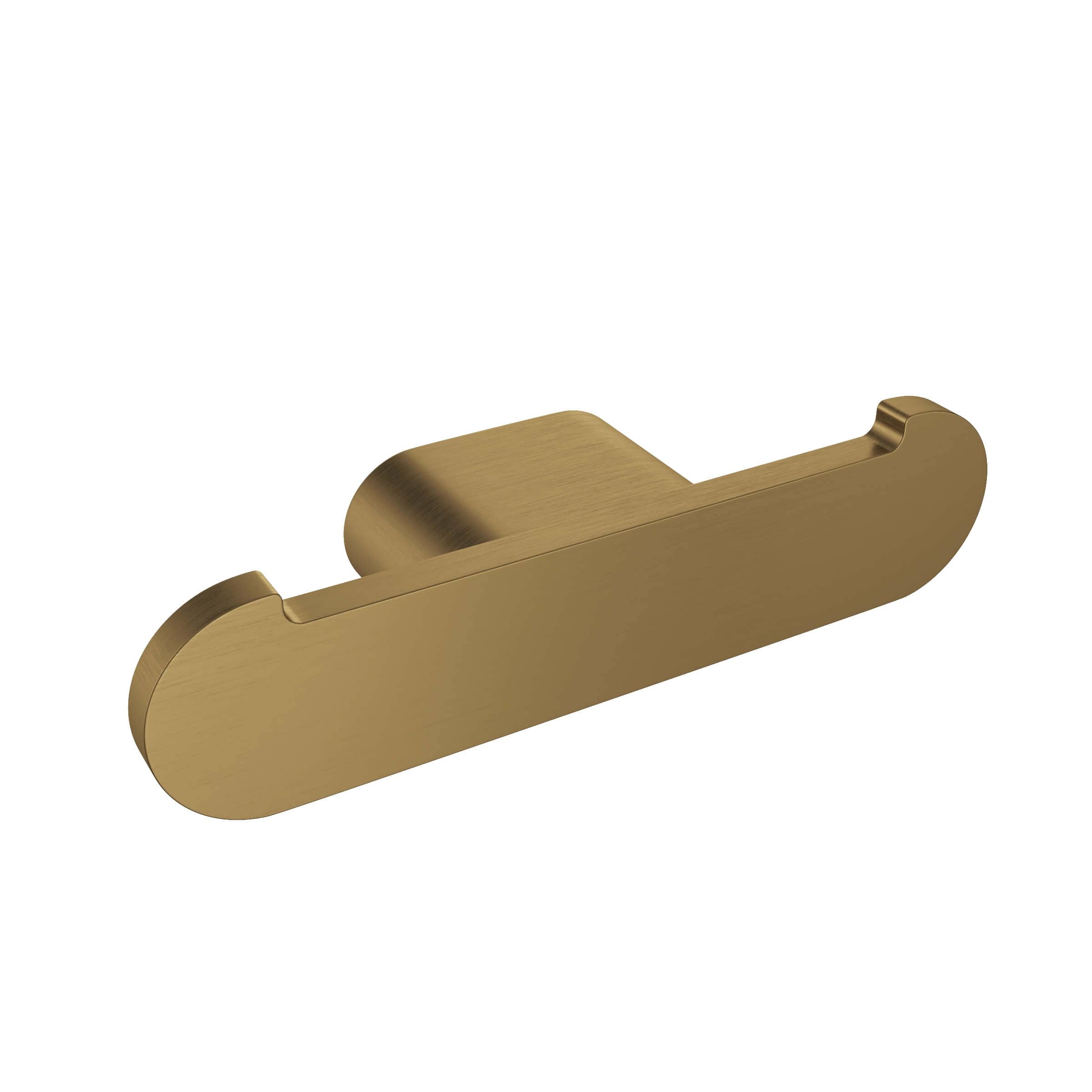 ICO Bath Flow Double Towel Hook in Brushed Gold
