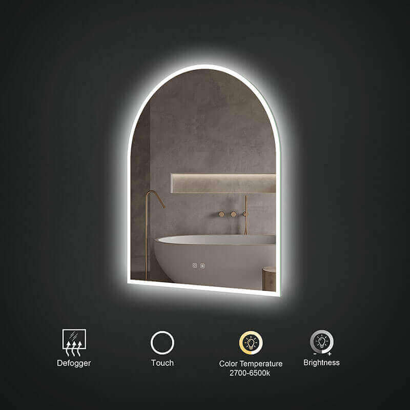 ICO Bath Gemma 30 X 36 Led Mirror Features