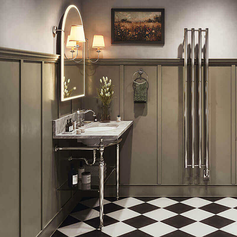 ICO Bath Gemma 30 X 36 Led Mirror Side View Bathroom Set Up