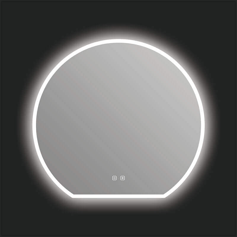 ICO Bath Hudson 32 X 30 Led Mirror Front View in Black Background