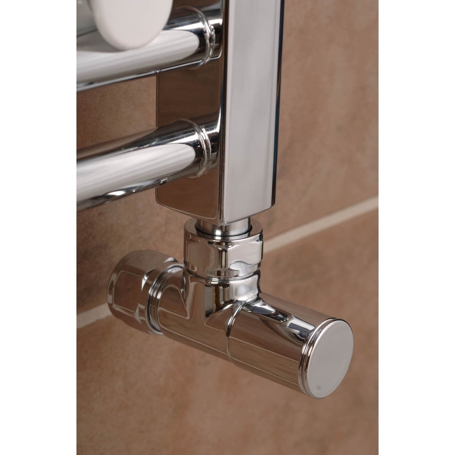 ICO Bath Hydronic Towel Warmer Wall Valve Set in Chrome