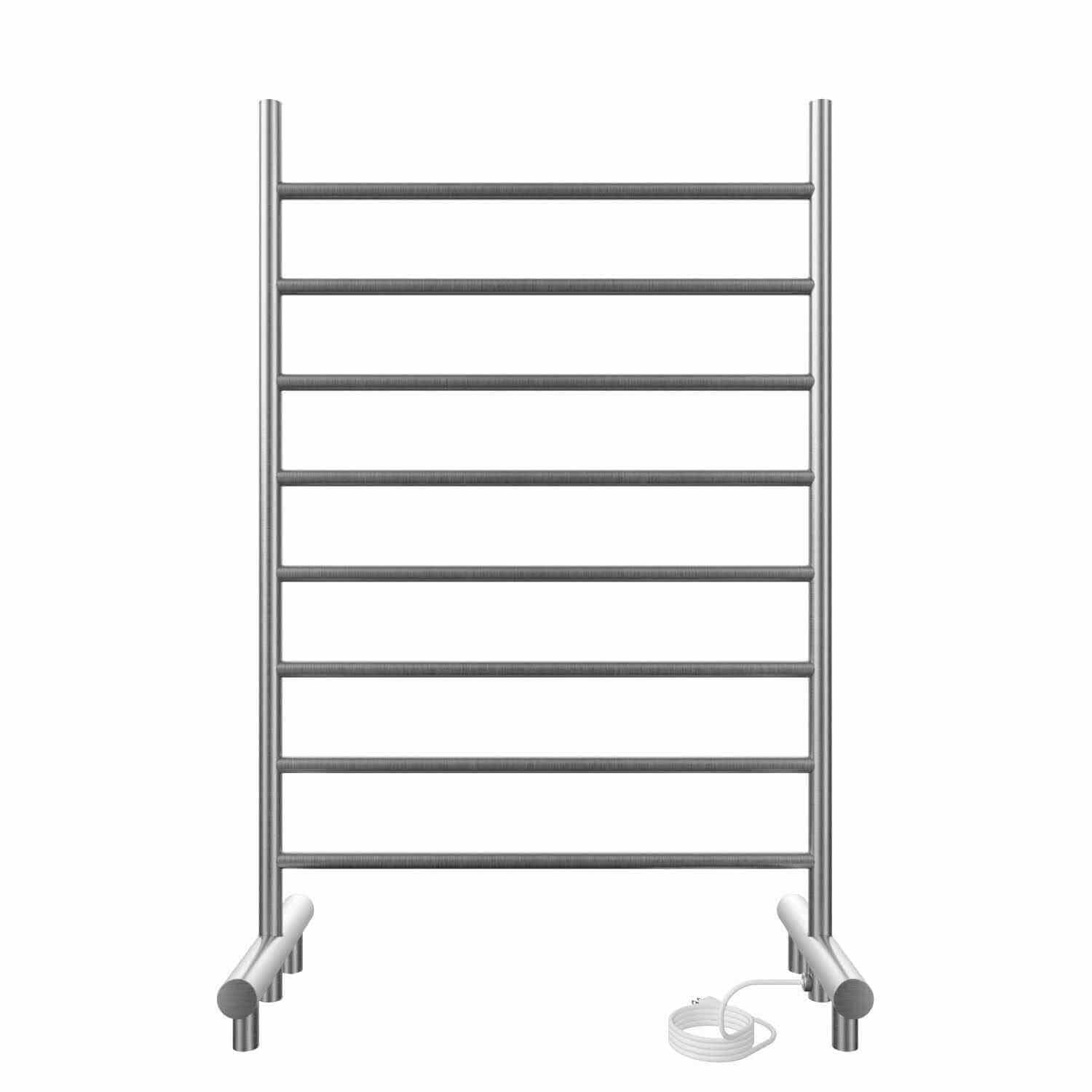 ICO Bath Kontour Camber 25 X 38 Towel Warmer Brushed Nickel Front View