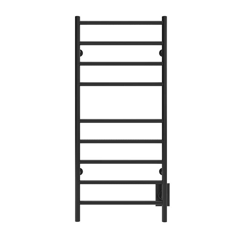 ICO Bath Kontour Linear 18" x 40" Towel Warmer in Matte Black Hardwired Front View