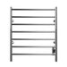 Brushed Nickel Hardwiredico Bath Kontour Linear 24" x 27" Towel Warmer in Chrome Hardwired Front View