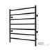 ICO Bath Kontour Linear 24" x 27" Towel Warmer in Matte Black Plug in Side View