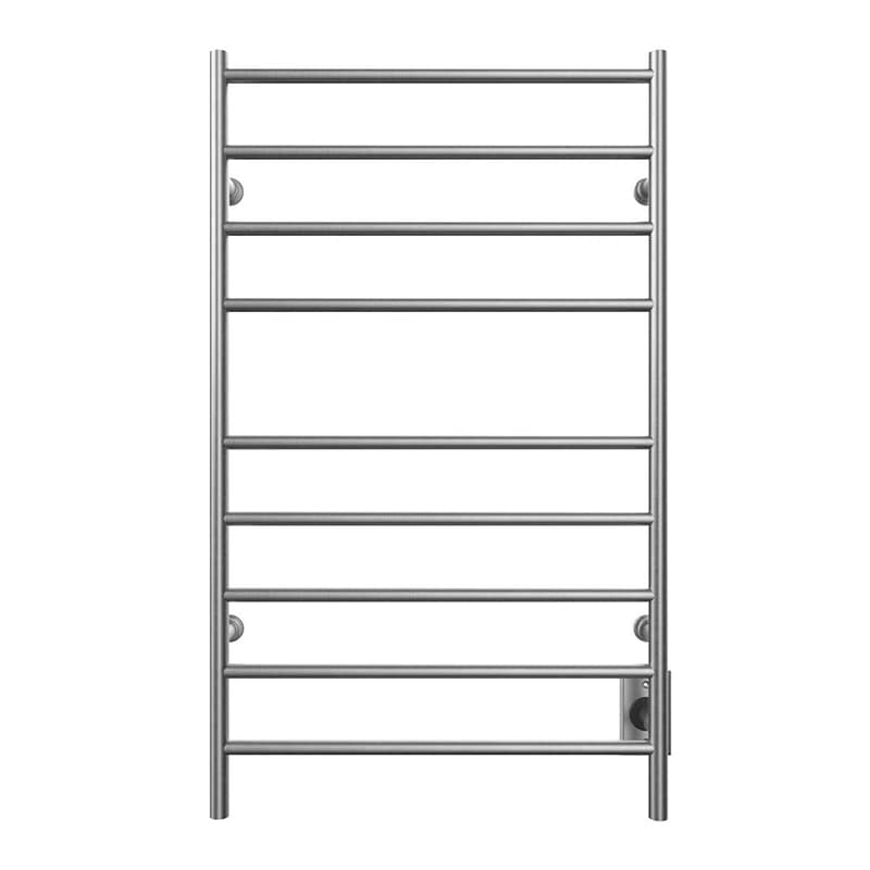 ICO Bath Kontour Linear 24" x 40" Towel Warmer in Brushed Nickel Hardwired Front View