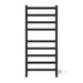 ICO Bath Kontour Square 18 X 40 Towel Warmer Matte Black Plug-in Front View