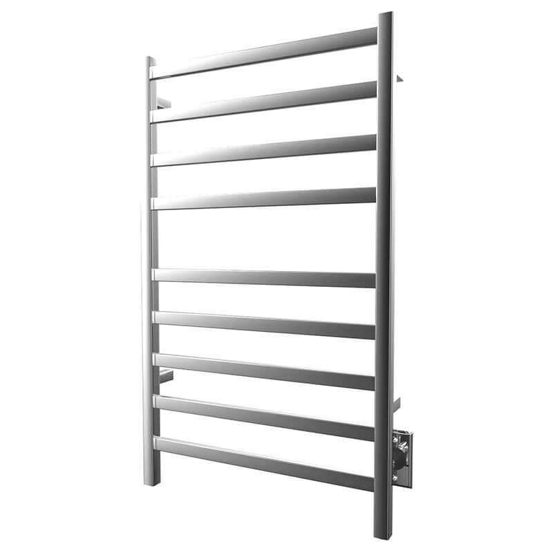 ICO Bath Kontour Square 24 X 40 Towel Warmer Chrome Hardwired Corner View