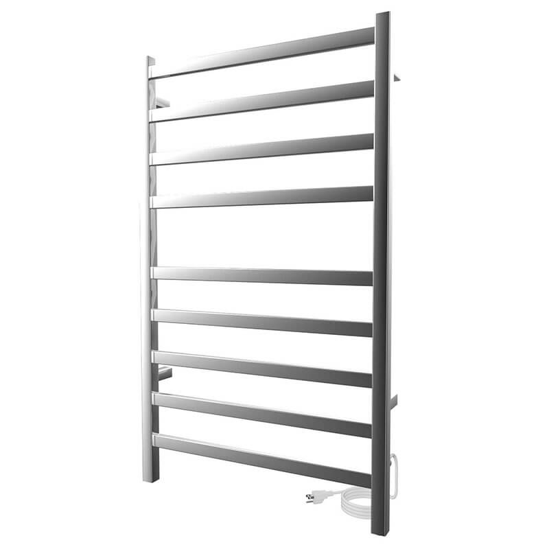 ICO Bath Kontour Square 24 X 40 Towel Warmer Chrome Plug-in Corner View
