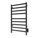 ICO Bath Kontour Square 24 X 40 Towel Warmer Matte Black Hardwired Corner View