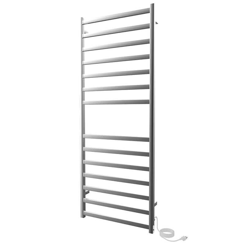 ICO Bath Kontour Square 24 X 60 Towel Warmer Chrome Plug-in Corner View