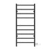 ICO Bath Linear 18" x 40" Towel Warmer in Matte Black Plug in Front View