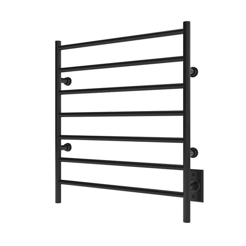 ICO Bath Linear 24" x 27" Towel Warmer in Matte Black Hardwired Side View