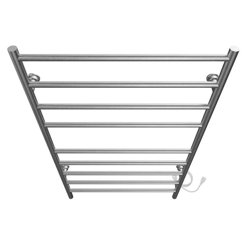 ICO Bath Linear 24 x 40 Inch Towel Warmer in Brushed Nickel Plug in Top View