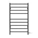 ICO Bath Linear 24" x 40" Towel Warmer in Matte Black Plug in Front View