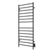 ICO Bath Linear 24" x 60" Inch Towel Warmer in Matte Black Hardwired Side View
