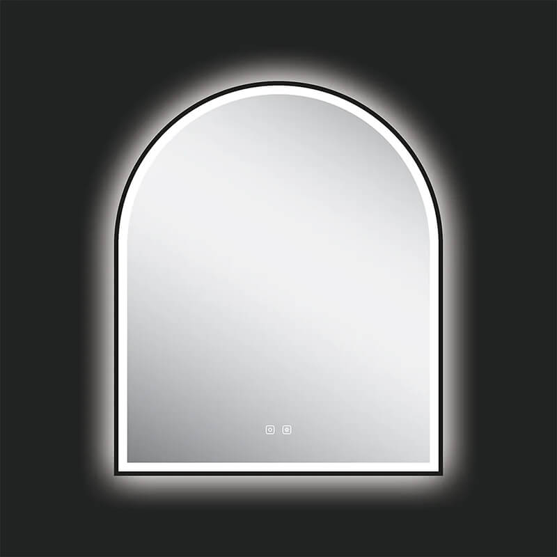 ICO Bath Odin 30 x 36 Inch LED Mirror in Matte Black