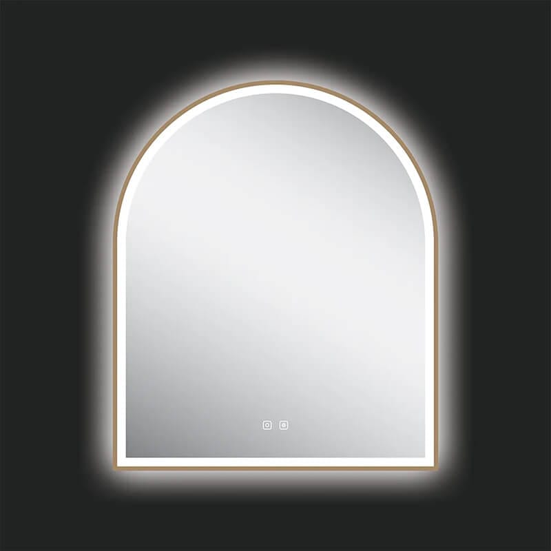 ICO Bath Odin 30" x 36" LED Mirror in Brushed Bronze