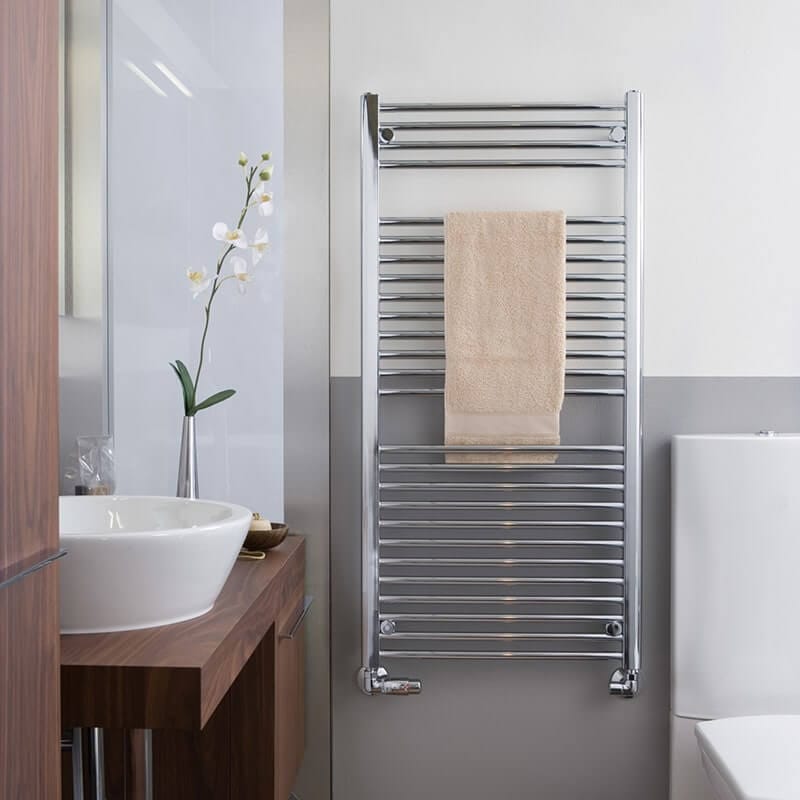 ICO Bath Savoy 29.5 x 66.5 Inch Towel Warmer Front View Up Close