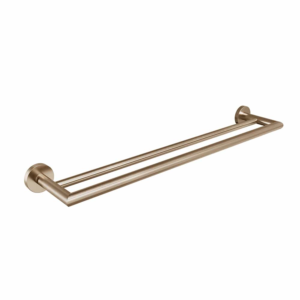 ICO Bath Summit 24" Double Towel Bar in Brushed Bronze