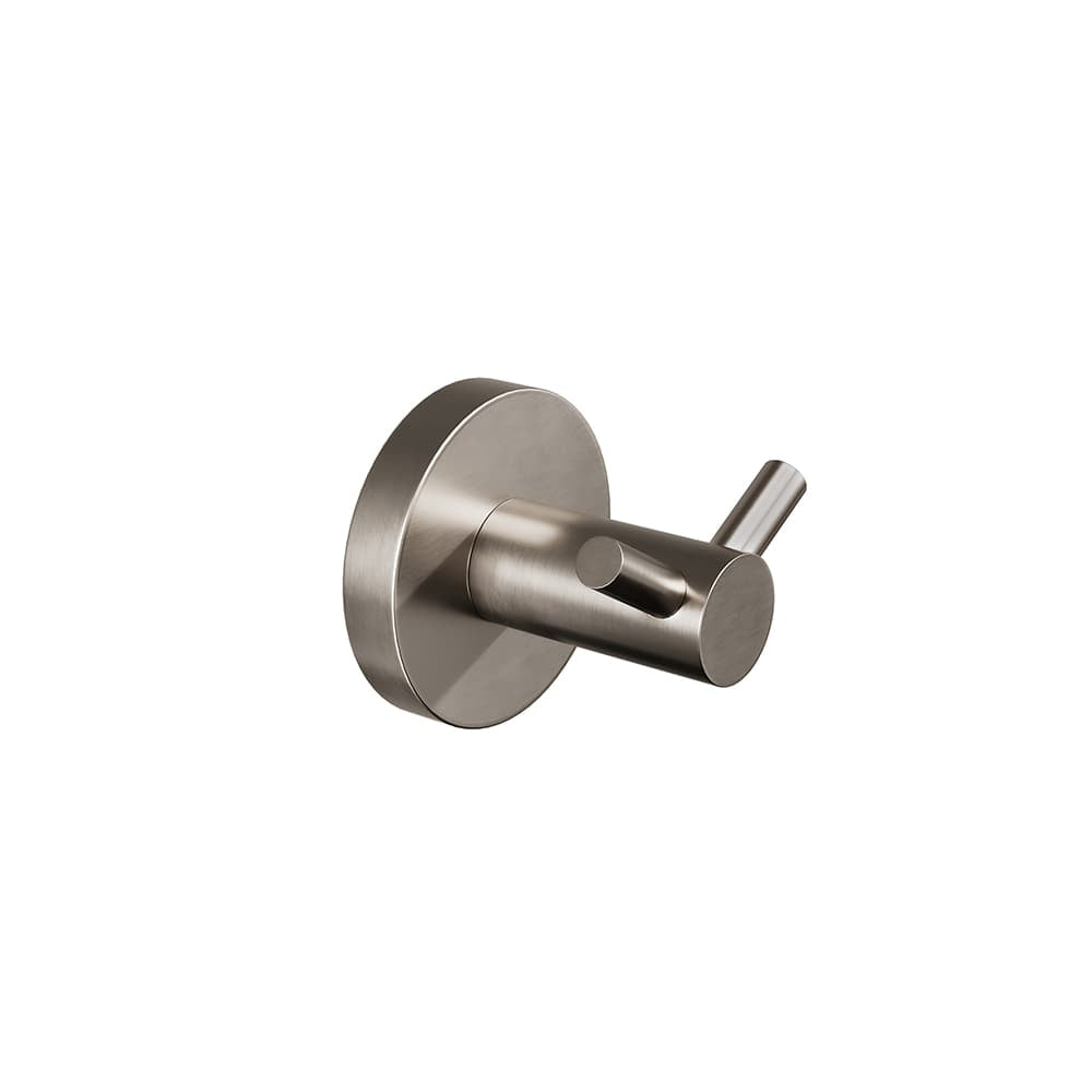 ICO Bath Summit Compact Double Towel Hook in Brushed Nickel