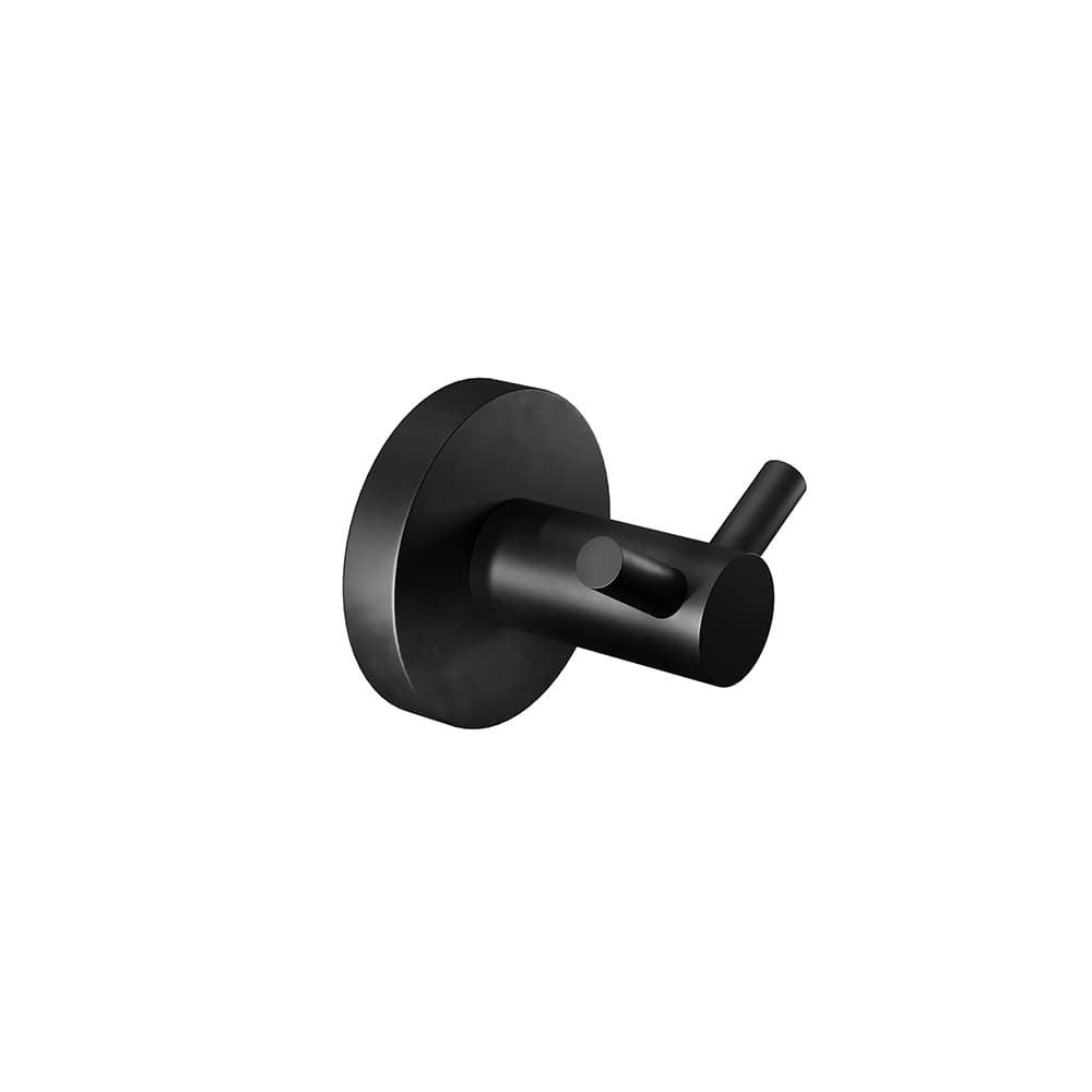 ICO Bath Summit Compact Double Towel Hook in Matte Black