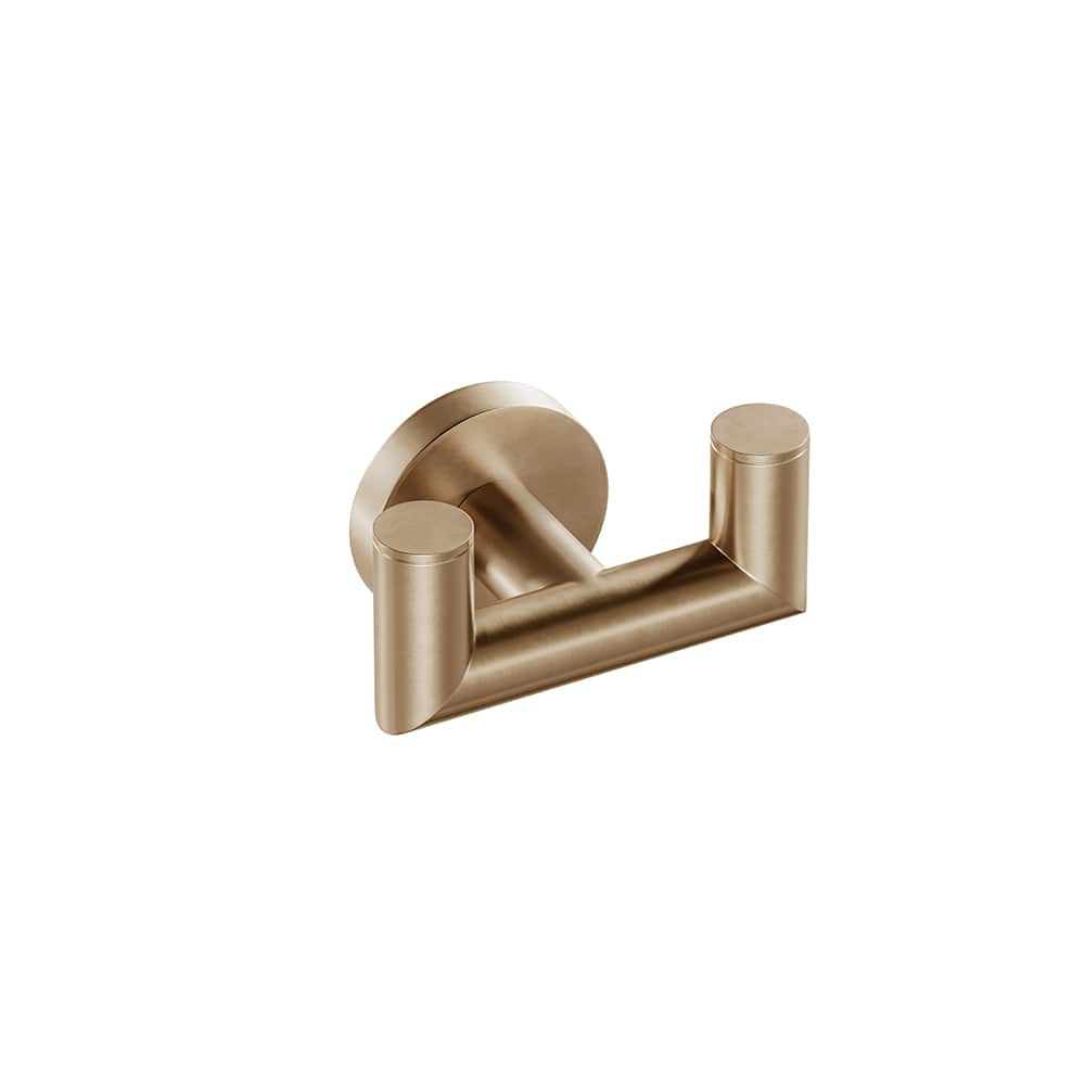 ICO Bath Summit Double Towel Hook in Brushed Bronze