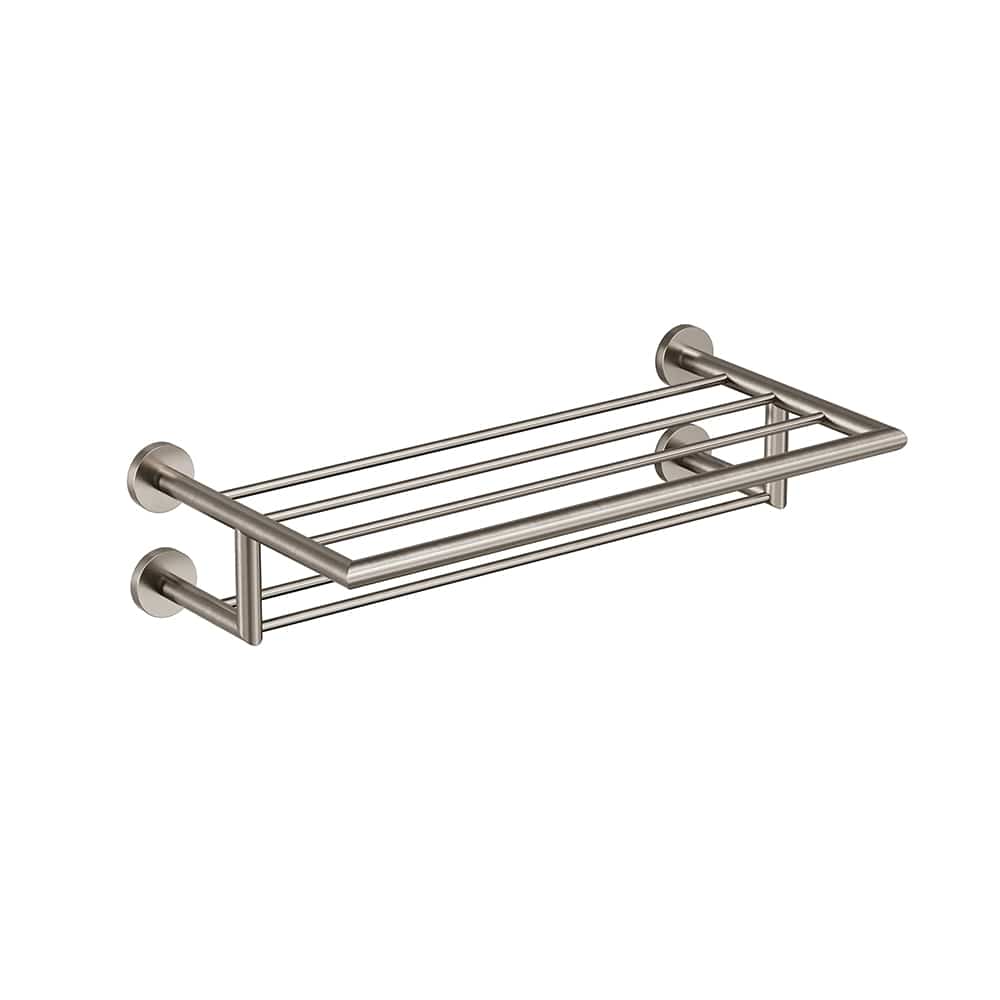 ICO Bath Summit Double Towel Shelf in Brushed Nickel