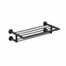ICO Bath Summit Double Towel Shelf in Matte Black