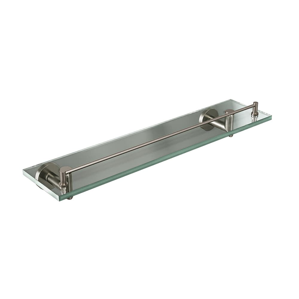 ICO Bath Summit Glass Shelf in Brushed Nickel